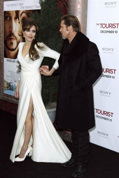 Angelina ve Brad, The Tourist galasında  galerisi resim 14