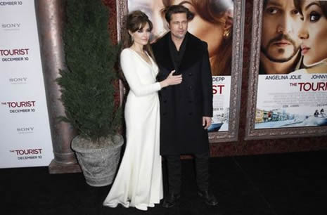 Angelina ve Brad, The Tourist galasında  galerisi resim 5