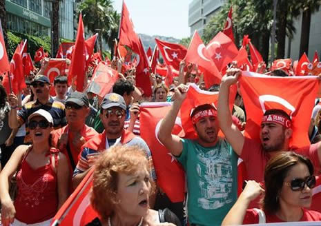 Türkiye terörist saldırıyı protesto etti!  galerisi resim 4