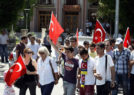 Türkiye terörist saldırıyı protesto etti!  galerisi resim 7