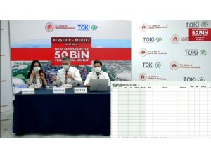 TOKİ bin 410 konut için hak sahipleri için konut belirleme kurası çekildi