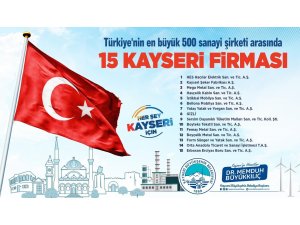 Büyükkılıç, Türkiye’nin 500 büyük sanayi kuruluşu listesine giren 15 Kayseri firmasını tebrik etti