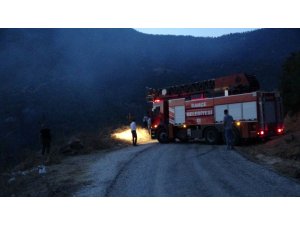 Yerleşim yeri yakınında başlayan yangın büyümeden söndürüldü