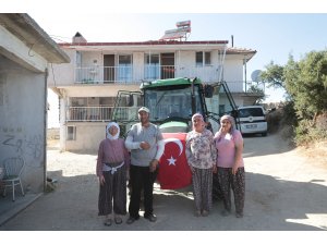 Başkan Zolan’ın hediye traktörü kahraman çiftçiye ulaştı