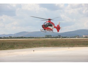 Nefes alamayan KOAH Hastasına ambulans helikopter ile müdahale edil