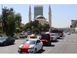 Şanlıurfa itfaiyesinden kortejli kutlama