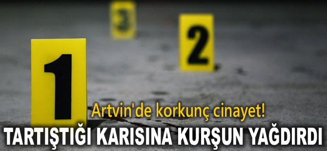 Artvin'de korkunç cinayet! Tartıştığı karısına kurşun yağdırdı, intihar etti