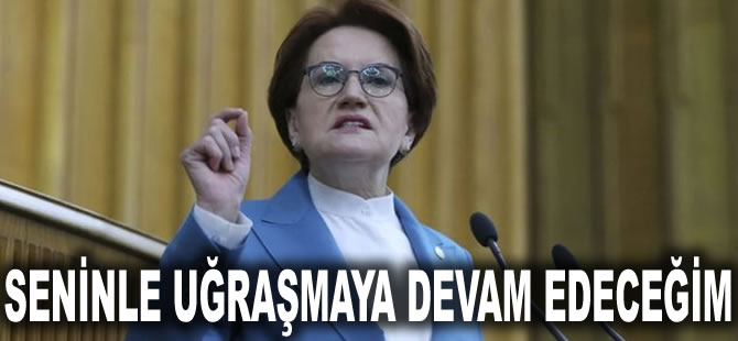 Akşener'den 'Beni kendinle uğraştırma' diyen Erdoğan'a yanıt: Seninle uğraşmaya devam edeceğim