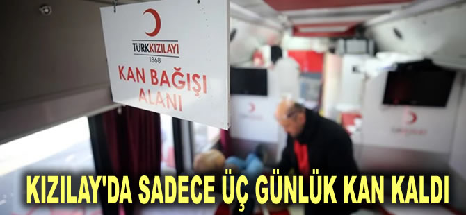 'Asgarinin altında' denilmişti: Kızılay'da sadece üç günlük kan kaldı