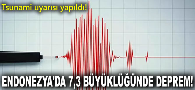 Endonezya'da 7,3 büyüklüğünde deprem! Tsunami olabilir!