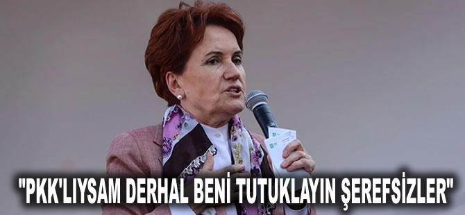 Akşener iddialara yönelik tepki gösterdi: PKK'lıysam derhal beni tutuklayın şerefsizler