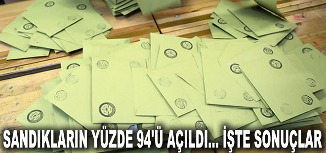 Sandıkların yüzde 94'ü açıldı! İşte ilk sonuçlar...