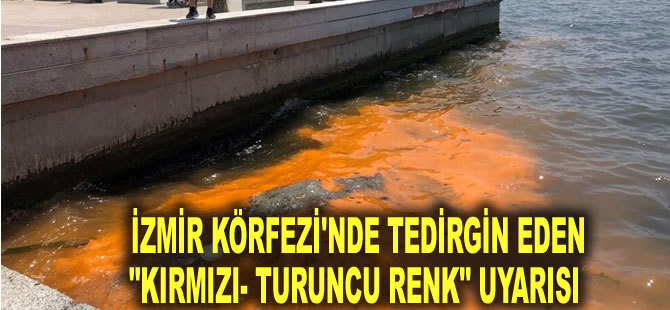 İzmir Körfezi'nde tedirgin eden "kırmızı- turuncu renk" uyarısı