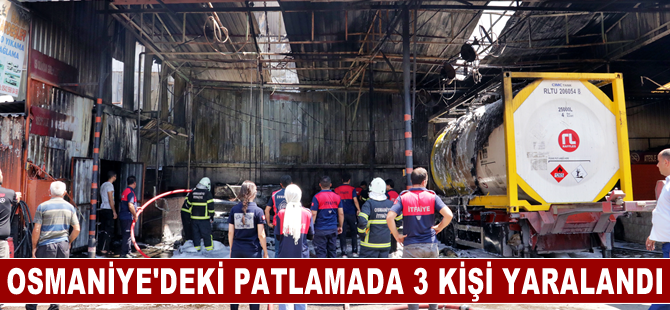 İş yerinde meydana gelen patlama nedeniyle 3 kişi yaralandı