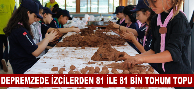 Depremzede izcilerden 81 ile 81 bin tohum topu