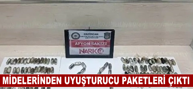 Erzincan'da midelerinde uyuşturucu tespit edilen İran uyruklu 2 zanlı tutuklandı