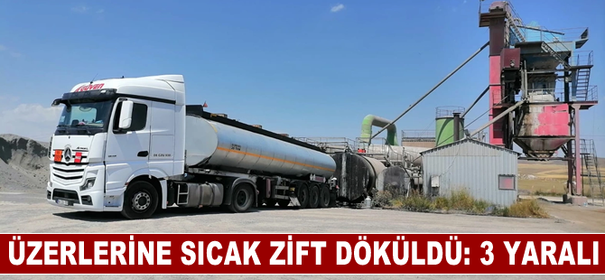 Kars'ta üzerlerine sıcak zift dökülen 3 işçi yaralandı