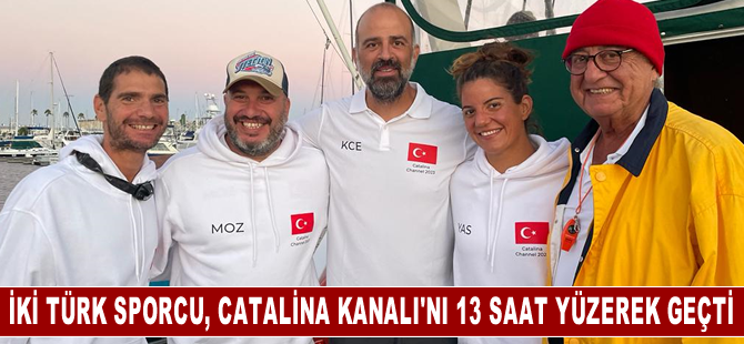 İki Türk sporcu, California'daki Catalina Kanalı'nı 13 saatte yüzerek geçti