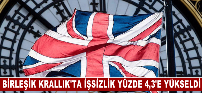 Birleşik Krallık'ta işsizlik yüzde 4,3'e yükseldi