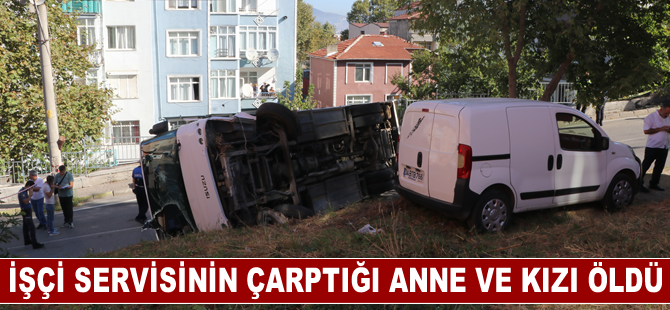 Kocaeli'de işçi servisinin çarptığı anne ve kızı öldü, 6 kişi yaralandı