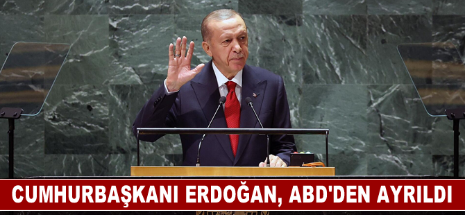 Cumhurbaşkanı Erdoğan, ABD'den ayrıldı