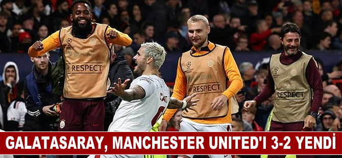 Galatasaray, deplasmanda karşılaştığı İngiliz ekibi Manchester United'ı 3-2 yendi