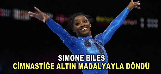 ABD'li sporcu Simone Biles, cimnastiğe altın madalyayla döndü