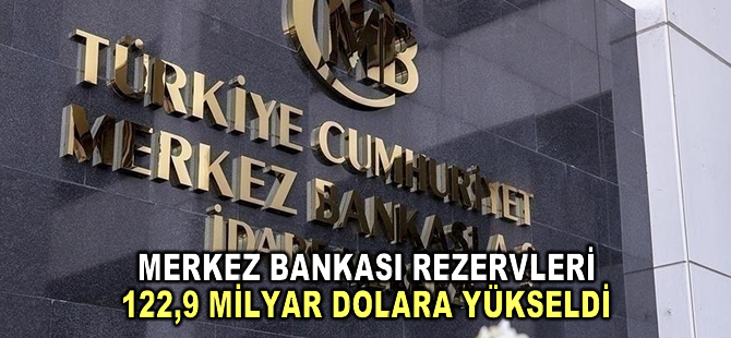 Merkez Bankası rezervleri 122,9 milyar dolara yükseldi