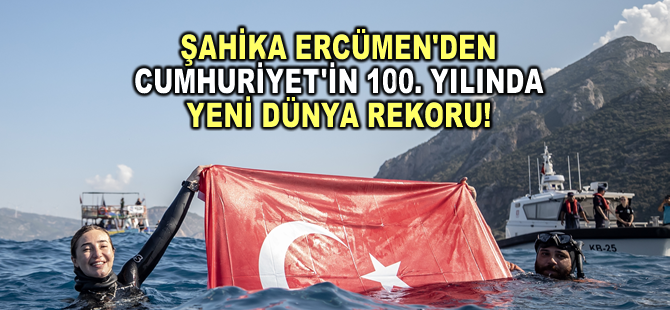 Milli sporcu Şahika Ercümen'den Cumhuriyet'in 100. yılında yeni dünya rekoru