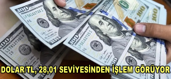 Dolar/TL, 28,01 seviyesinden işlem görüyor