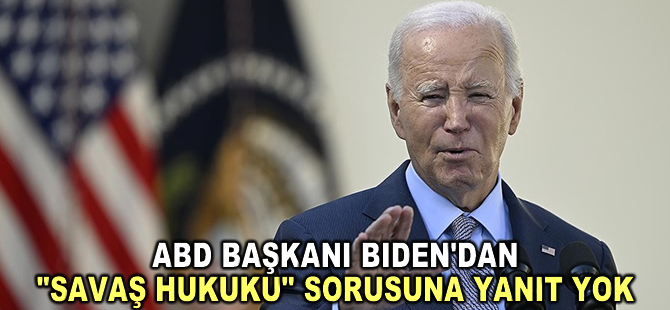 Biden, İsrail'in savaş hukukuna uygun hareket edip etmediği sorusunu cevaplamaktan kaçındı