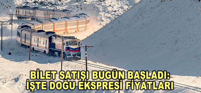 Turistik Doğu Ekspresi için bilet satışları başladı