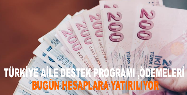 Türkiye Aile Destek Programı ödemeleri bugün hesaplara yatırılıyor