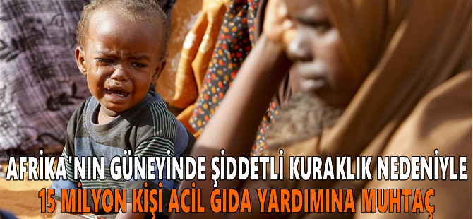 Afrika'nın güneyinde şiddetli kuraklık nedeniyle 15 milyon kişi acil gıda yardımına muhtaç