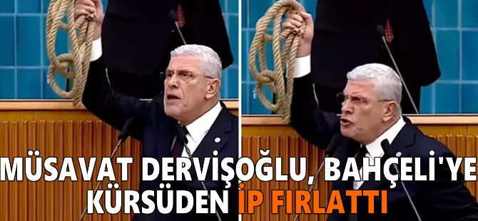 Müsavat Dervişoğlu, Bahçeli'ye kürsüden ip fırlattı