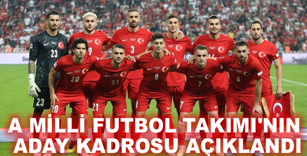 A Milli Futbol Takımı'nın aday kadrosu açıklandı