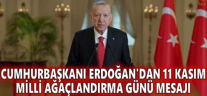 Cumhurbaşkanı Erdoğan'dan 11 Kasım Milli Ağaçlandırma Günü mesajı