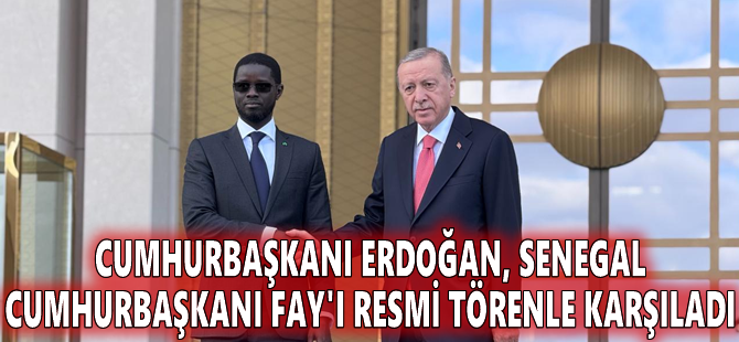 Cumhurbaşkanı Erdoğan, Senegal Cumhurbaşkanı Fay'ı resmi törenle karşıladı