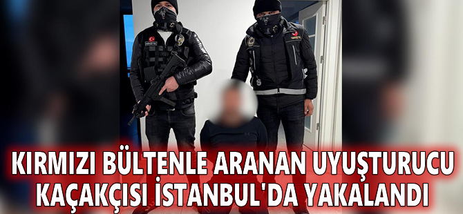 Kırmızı bültenle aranan uyuşturucu kaçakçısı İstanbul'da yakalandı