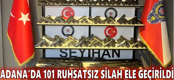 Adana'da 101 ruhsatsız silah ele geçirildi