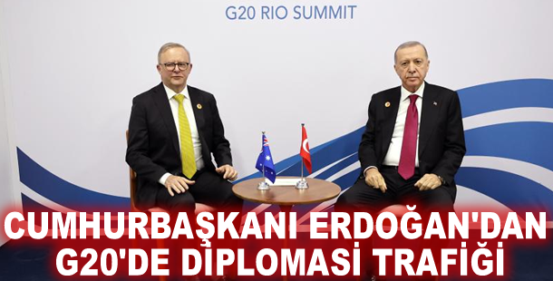 Cumhurbaşkanı Erdoğan'dan G20'de diplomasi trafiği