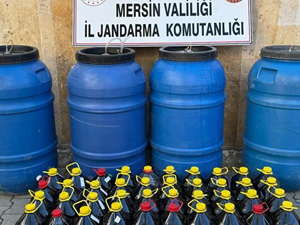 Mersin'de 2 bin 115 litre sahte içki ele geçirildi