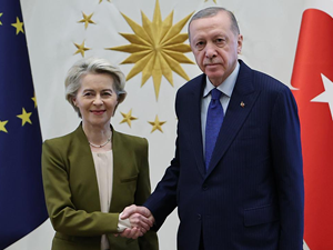 Cumhurbaşkanı Erdoğan, AB Komisyonu Başkanı von der Leyen'i kabul etti