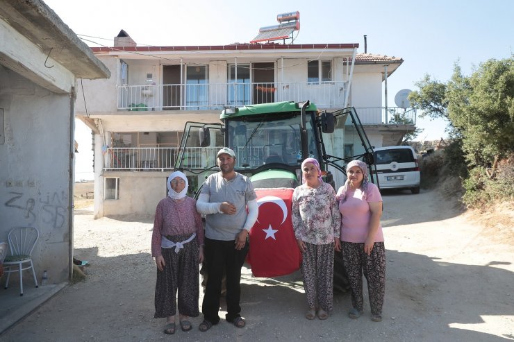 Başkan Zolan’ın hediye traktörü kahraman çiftçiye ulaştı