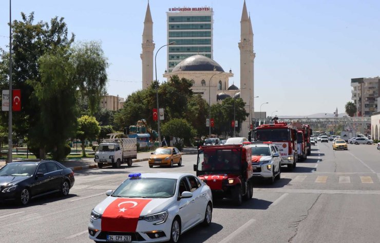 Şanlıurfa itfaiyesinden kortejli kutlama