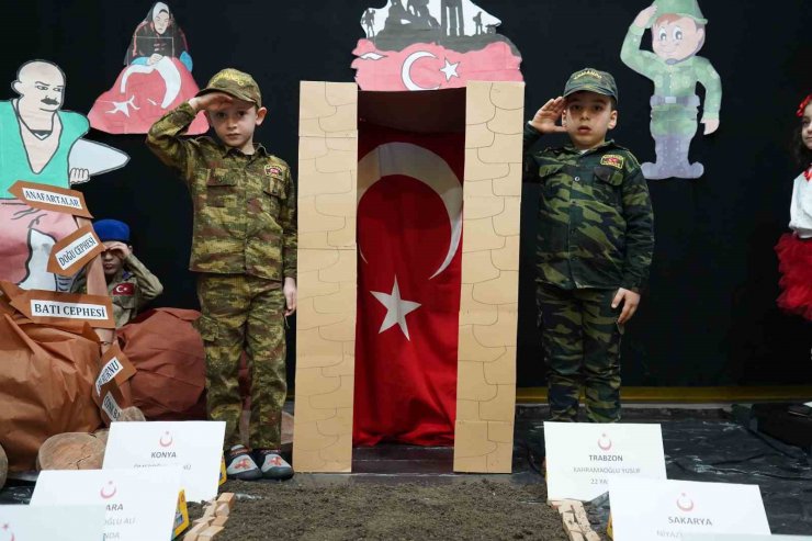 Minikler Çanakkale Zaferi’ni böyle kutladı