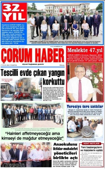 orum Haber Gazetesi 32. y l n kutuluyor